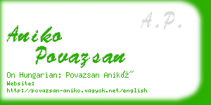 aniko povazsan business card